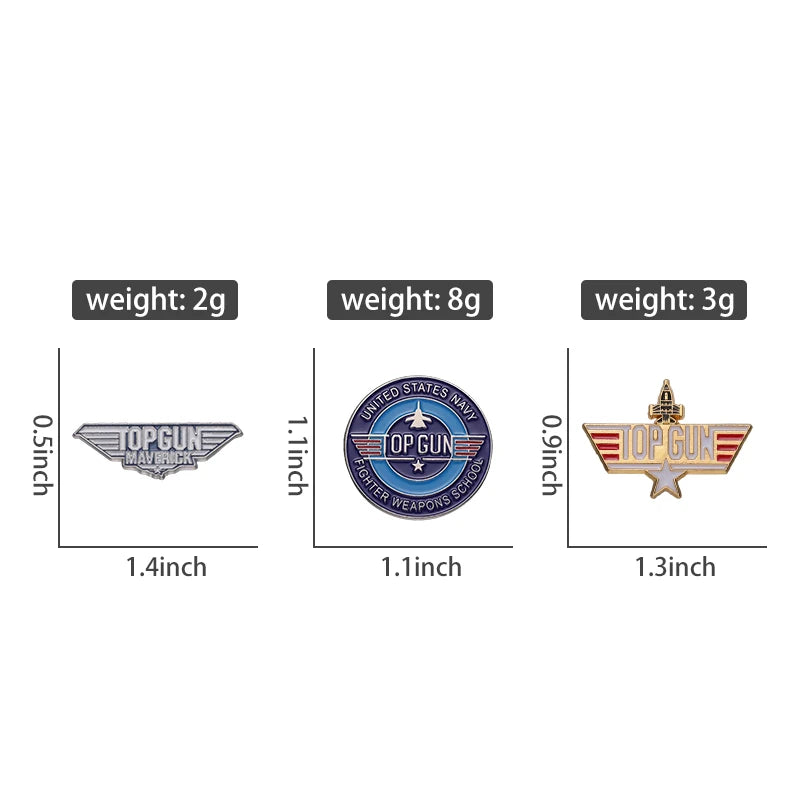 Top Gun Navy Fighter Weapons School Enamel Pin – Vintage Metal Badge for Backpack, Clothes, Jewelry & Shirt Collar