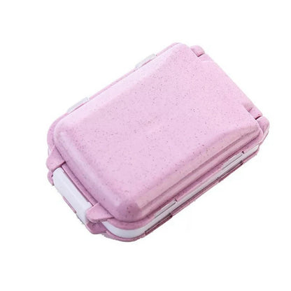 Fashionable Three-Layer Small Medicine Box – Foldable with 3 Sections & 8 Compartments for Mini Storage