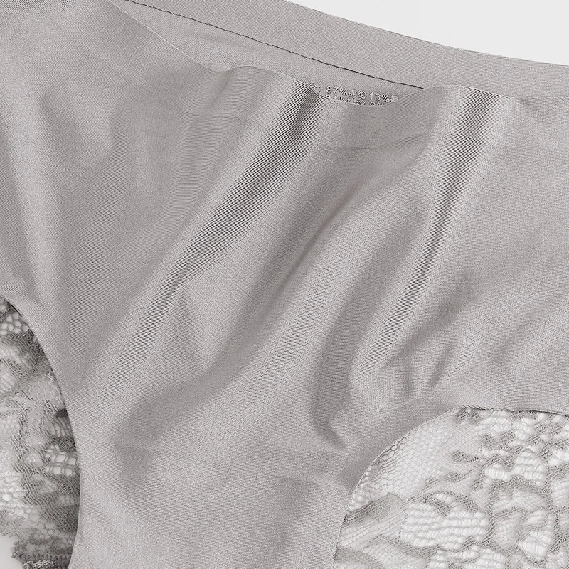 TrowBridge 3PCS Women’s Lace Panties Set — Sexy Silk Satin Underwear, Soft Cozy Big-Size Lingerie Briefs
