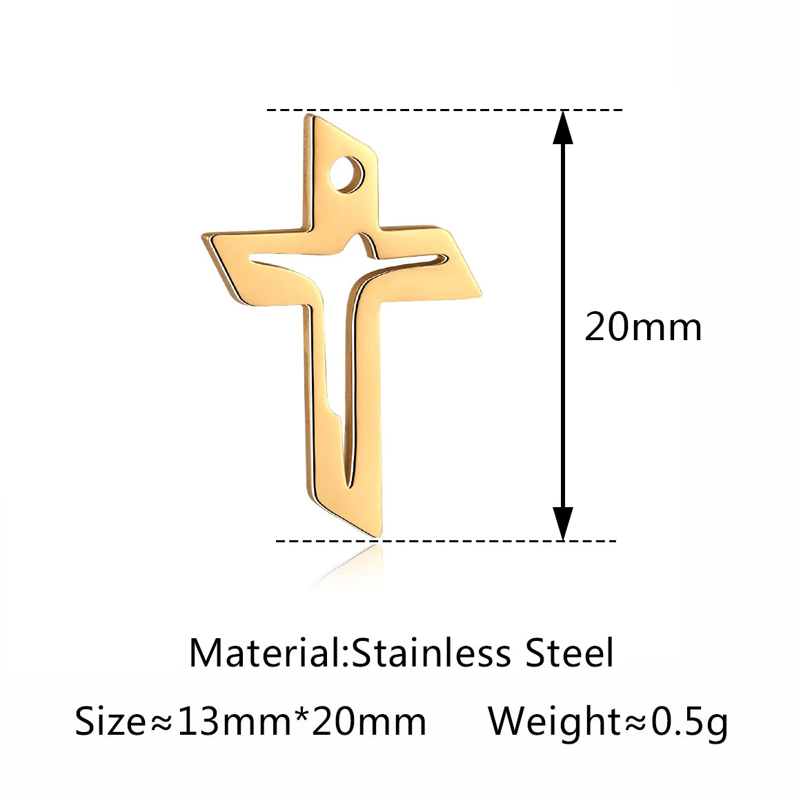 5-Piece Stainless Steel Charm Set - Magic Cube, Cross, Space Rocket, Boxing Glove, and Dinosaur DIY Jewelry Pendants