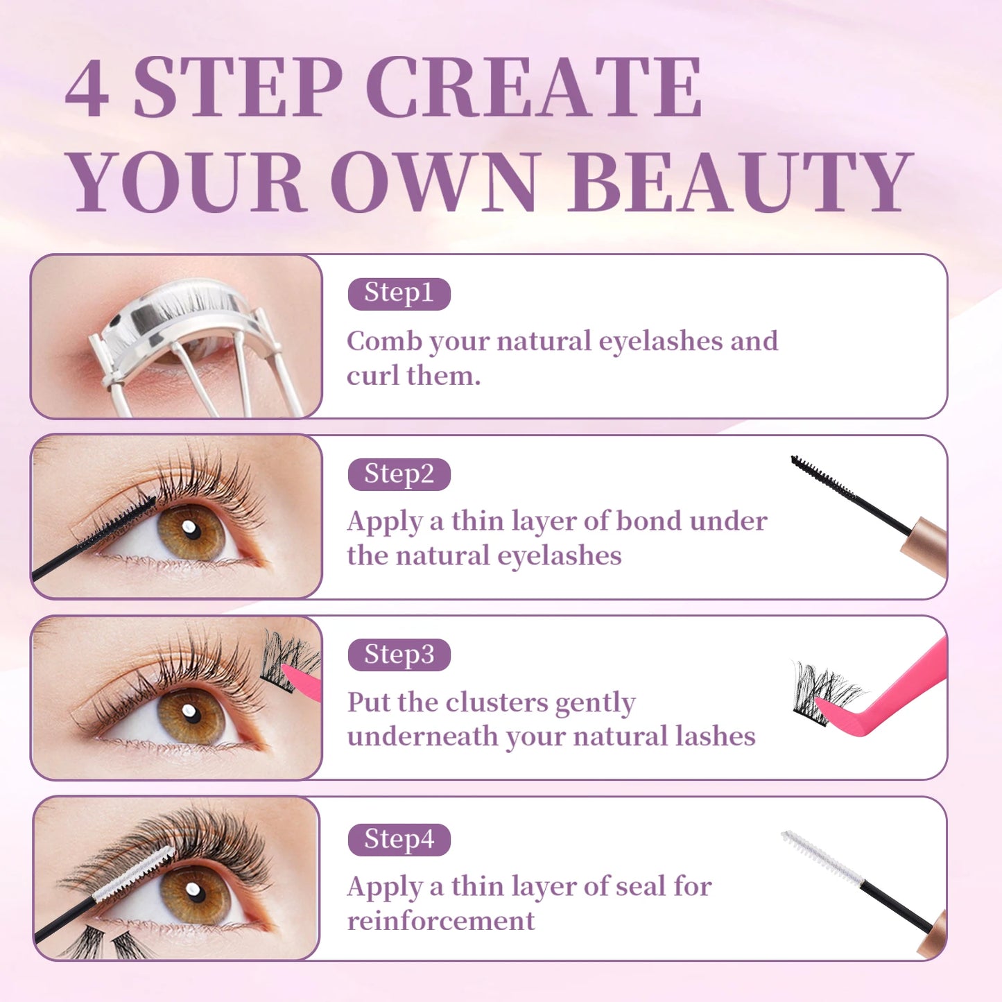 Lash Bond and Seal 10ml - Super Strong Hold Individual Lashes Glue & Seal with 5ml Remover & Tweezers Kit for Extensions