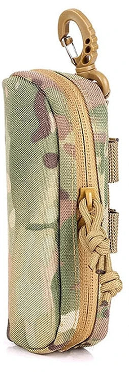 Tactical MOLLE Eyeglass Case - 1000D Nylon Shockproof Protective Sunglasses & Goggles Holder for Outdoor Use