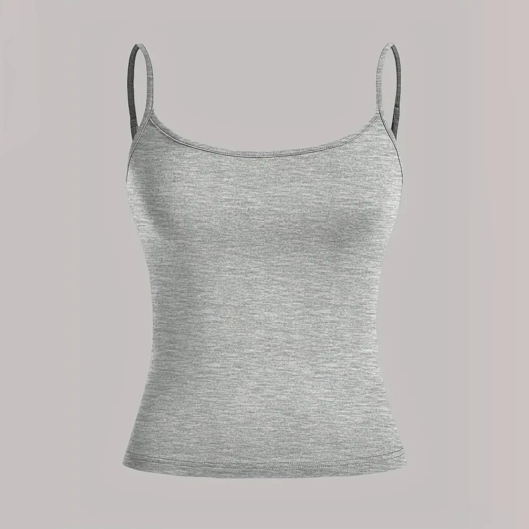 Women’s Slim Strap Tank Top – Breathable Summer Sleeveless Casual Top