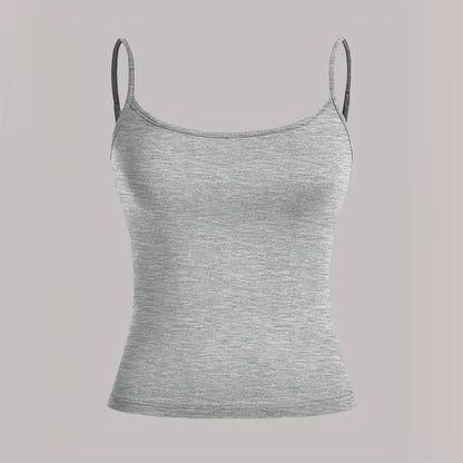 Women’s Slim Strap Tank Top – Breathable Summer Sleeveless Casual Top