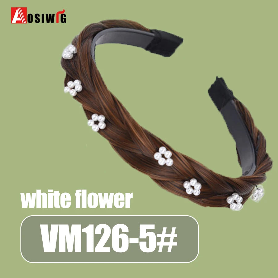 Synthetic Fishbone Braided Headband – Bohemian Plaited Hairpiece for Women Hairstyling
