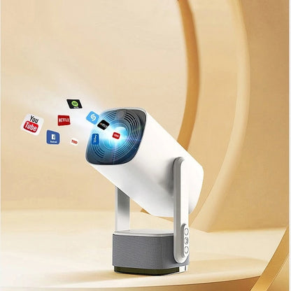 Salange K2 4K Smart Projector - Android 11, Built-in Battery, Bluetooth Speaker, WiFi, Auto Focus & Keystone, Outdoor Movie Ready