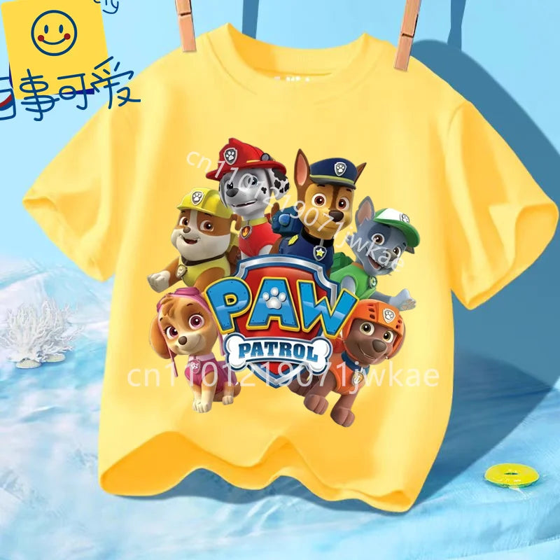Paw Patrol Kids T-Shirt – Skye Cartoon Short Sleeve Summer Top for Boys & Girls Casual Wear Birthday Gift Clothing