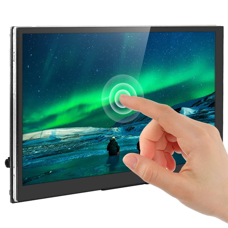 7 Inch Portable IPS Touch Screen Display – 1024x600 Monitor with Optional Speakers for Raspberry Pi 5/4B/3B+, Laptop, PC