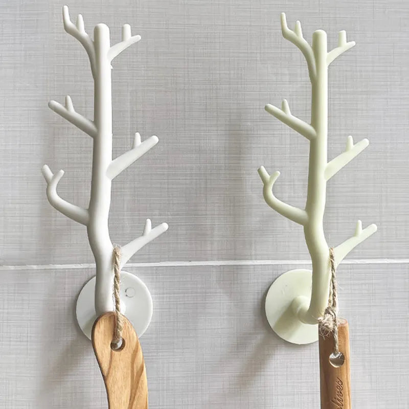 Branch Hook Wall Decor Key Holder - Stylish Coat Rack Hanger and Home Storage Organizer