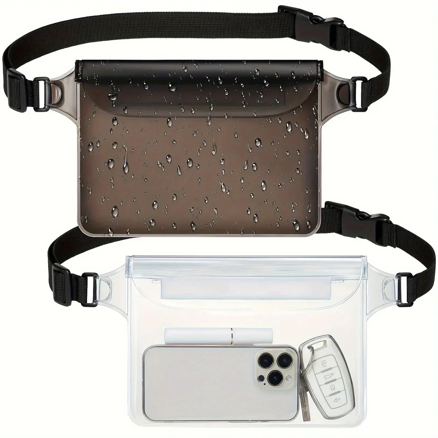 Waterproof Phone Waist Bag - 3-Layer Sealed Touch Screen Dry Bag for Swimming, Drifting & Diving