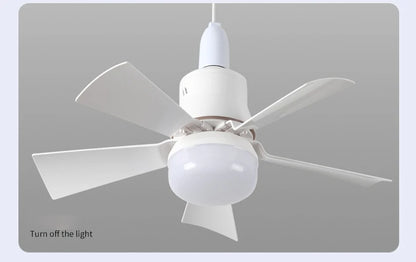 30W E27 Ceiling Fan Light with Remote - LED Dimming Function, Intelligent Silent Fan for Bedroom & Living Room