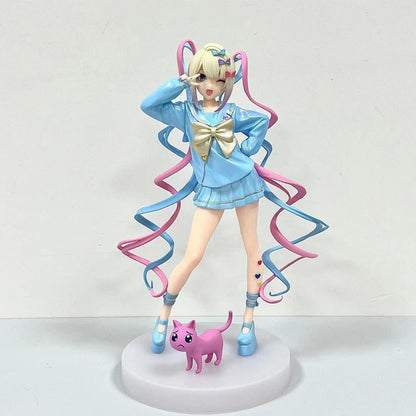 Needy Girl Overdose Anime Figure with Cat – PVC Collectible Action Toy for Birthday Gifts