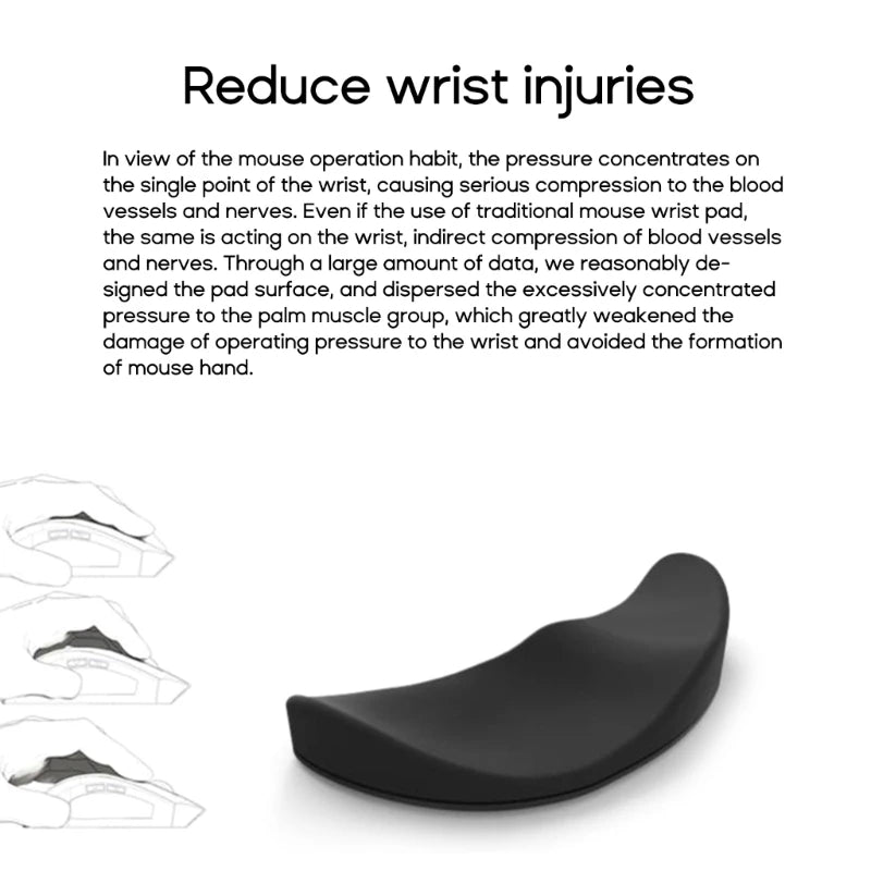 Mouse Wrist Rest Silicone Hand Cushion – Soft Pad Palm Support, Durable Armrest for Business, Office & Gaming Use