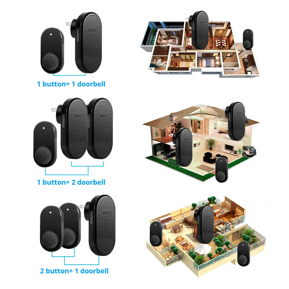 M558 Wireless Smart Doorbell — 32 Songs, 4-Level Volume, Easy Install Home Security Alarm