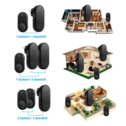 M558 Wireless Smart Doorbell — 32 Songs, 4-Level Volume, Easy Install Home Security Alarm