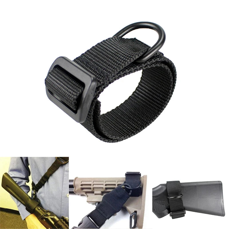 Airsoft Buttstock Sling Adapter - Gun Strap & Strapping Belt for Tactical Rifles