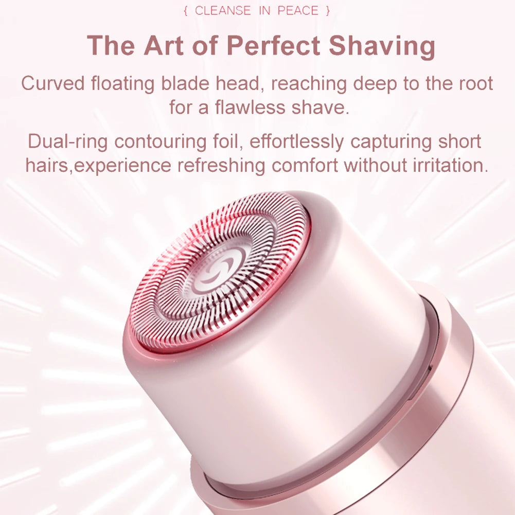 Women’s 2-in-1 Electric Razor – Dual-Head Painless Wet & Dry Bikini Trimmer with Detachable Head Shaver