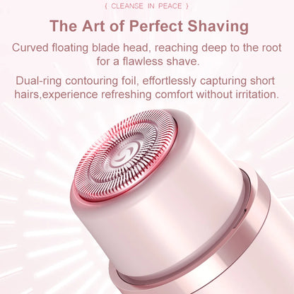 Women’s 2-in-1 Electric Razor – Dual-Head Painless Wet & Dry Bikini Trimmer with Detachable Head Shaver
