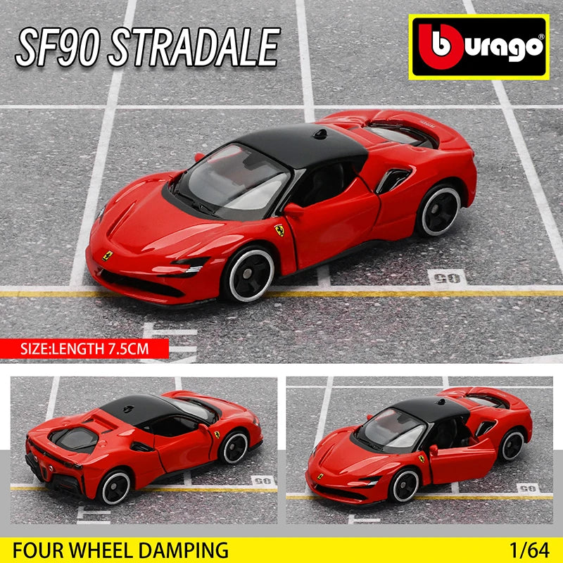 Bburago 1:64 Car Model Collection — Golf GT 2017, Mustang Shelby GT500, Ferrari, Benz & Volkswagen, Kids Xmas Gift Toys for Boys