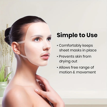 3D Silicone Mask Cover — Reusable Ear-Hanging Facial Tool for Moisturizing & Firming Skin