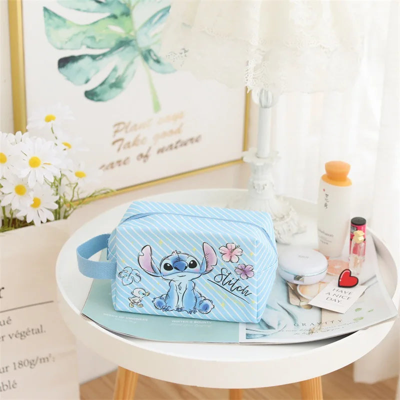 Anime Stitch Fully Printed Flap Pencil Case – Cartoon Stationery Bag for Primary & Secondary Students