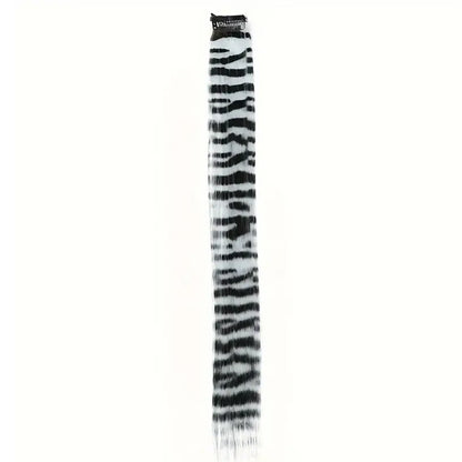 Colorful Feather Hair Extension - Clip-In Synthetic Hairpiece for Women Cosplay Y2K Style