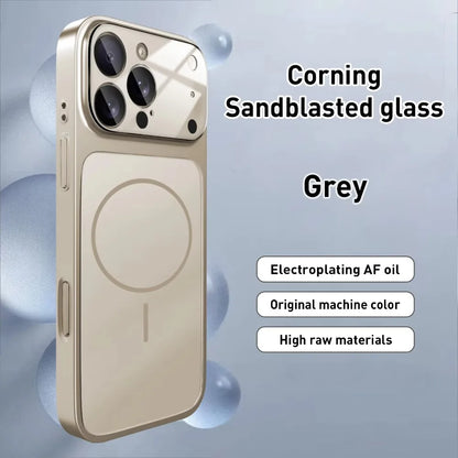 Nano Matte Glass iPhone Case - Magnetic MagSafe Armor Cover for iPhone 11-17 Pro Max, Air & Wireless Charging