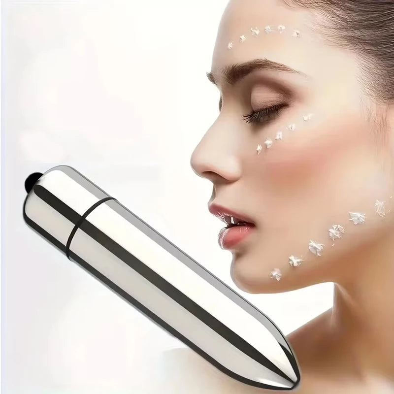 Mini Vibrating Facial & Eye Massager - Portable Skincare Tool for Lotion Absorption at Home & Travel