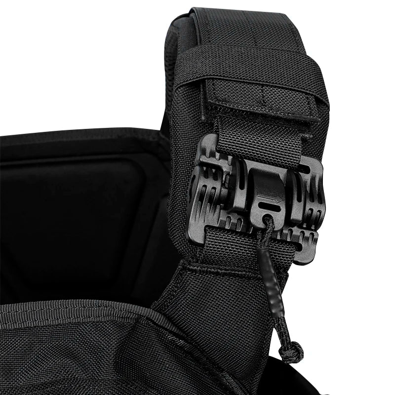 New 6094 Combat Vest – Quick Detachable Light Laser Cut Tactical Gear, Black Airsoft Carrier for Combat Equipment