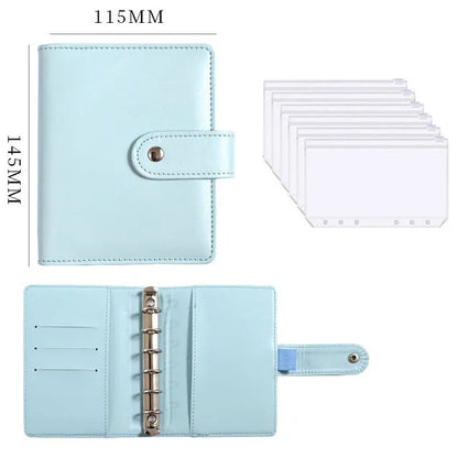 2023 Budget Planner – A7 Cash Envelope Savings Binder with 6 Holes for Financial Management, Loose-Leaf Notebook Organizer