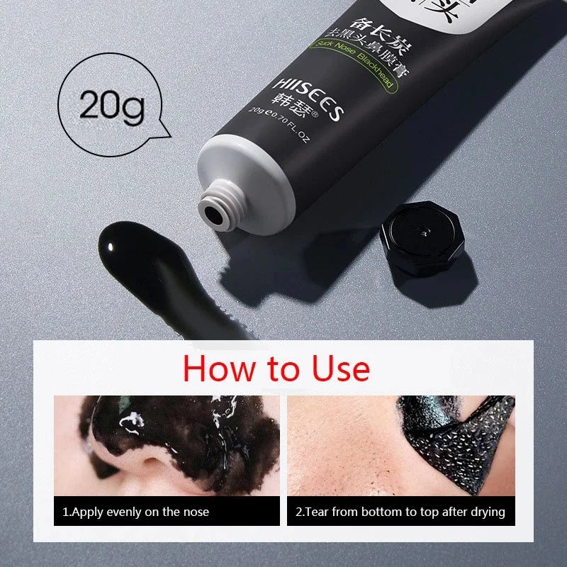 Blackhead Remover Mask - Facial Pore Shrinking & Acne Treatment, Peel-Off Gel for Nose & Skin Care (20g)
