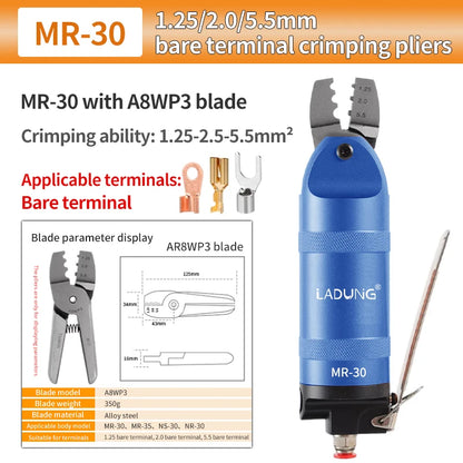 MR-30 Pneumatic Crimping Pliers Cutter Head - Air Shears Tool Part for AR8WP, A8WP3 & A8WP Terminals