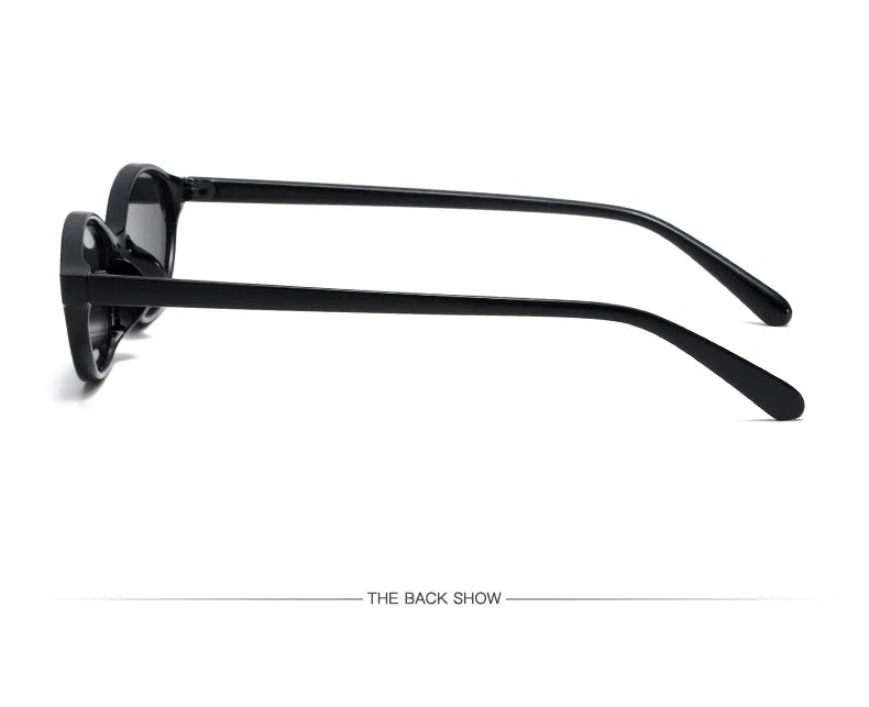 Retro Oval Frame Sunglasses — Trendy Small Frame Punk Cat Eye Sunshade Glasses, Personalized Fashion Sun Protection Eyewear