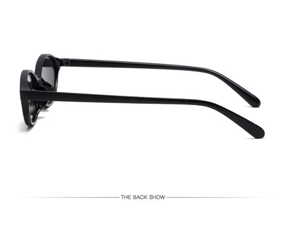 Retro Oval Frame Sunglasses — Trendy Small Frame Punk Cat Eye Sunshade Glasses, Personalized Fashion Sun Protection Eyewear