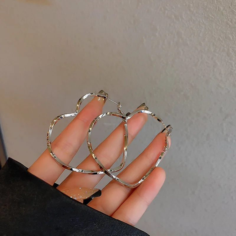 Women’s Shiny Large Circle Cross Hoop Earrings – Rhinestone Geometric High-End Fashion Jewelry