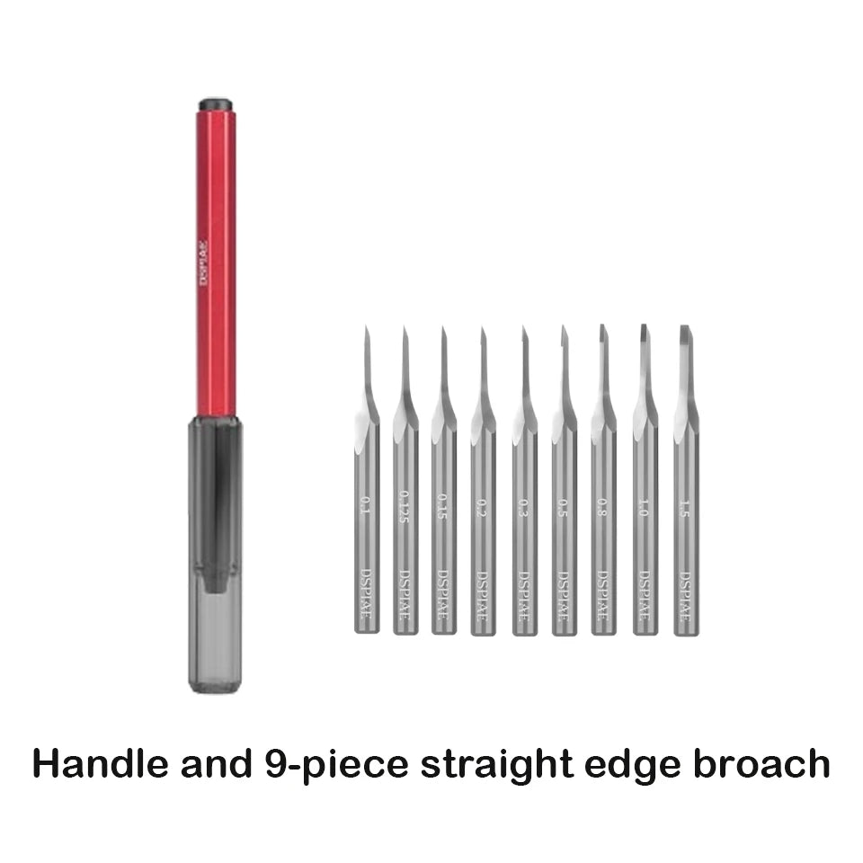DSPIAE Straight Edge Broach Step Scraper Kit – Precision Scribing Tool for Gunpla Model Building, DIY Hobby & Craft Detailing