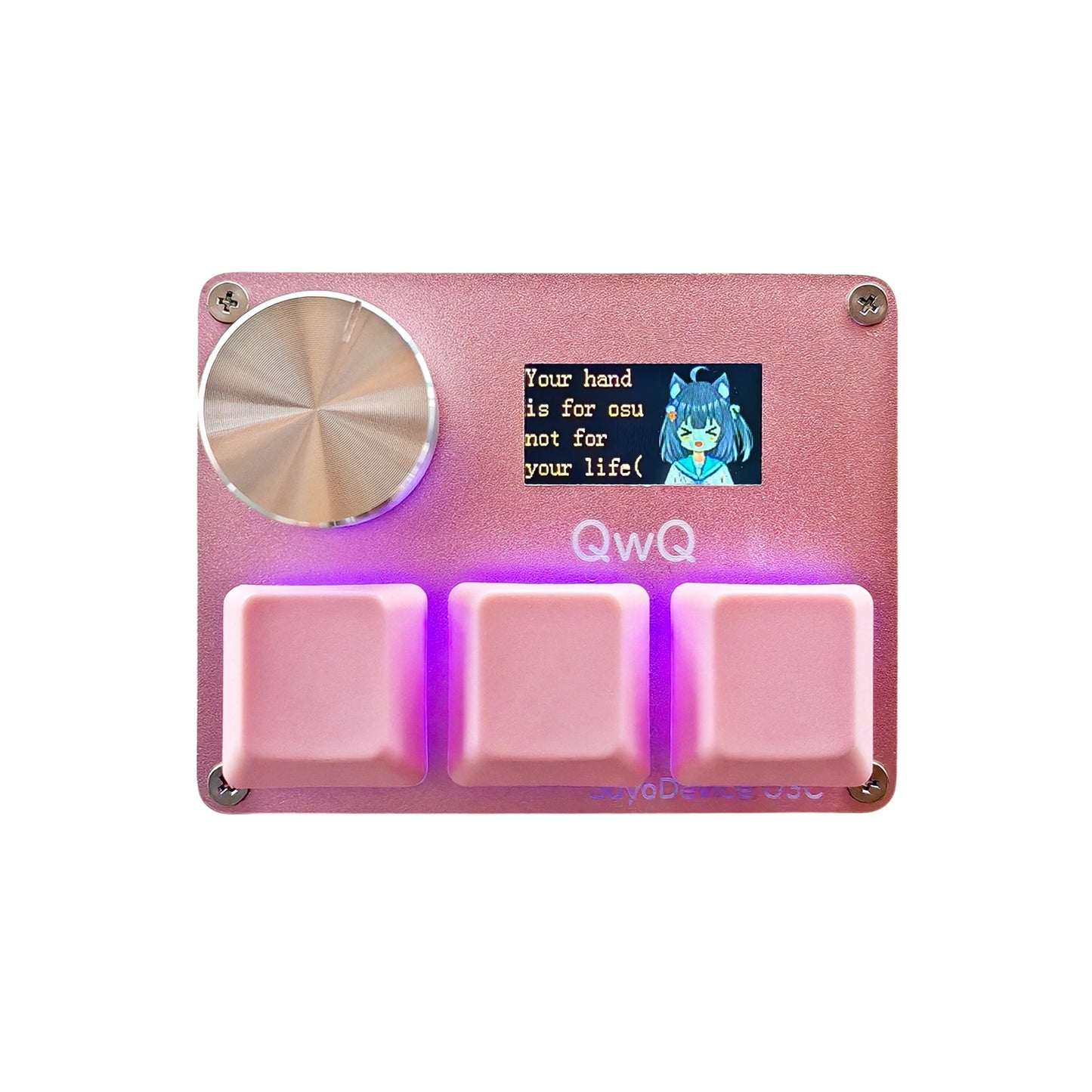 SayoDevice O3C Rapid Trigger Gaming Keyboard with Knob & Screen – Hall Effect Magnetic Switch Macropad for OSU & Shortcuts