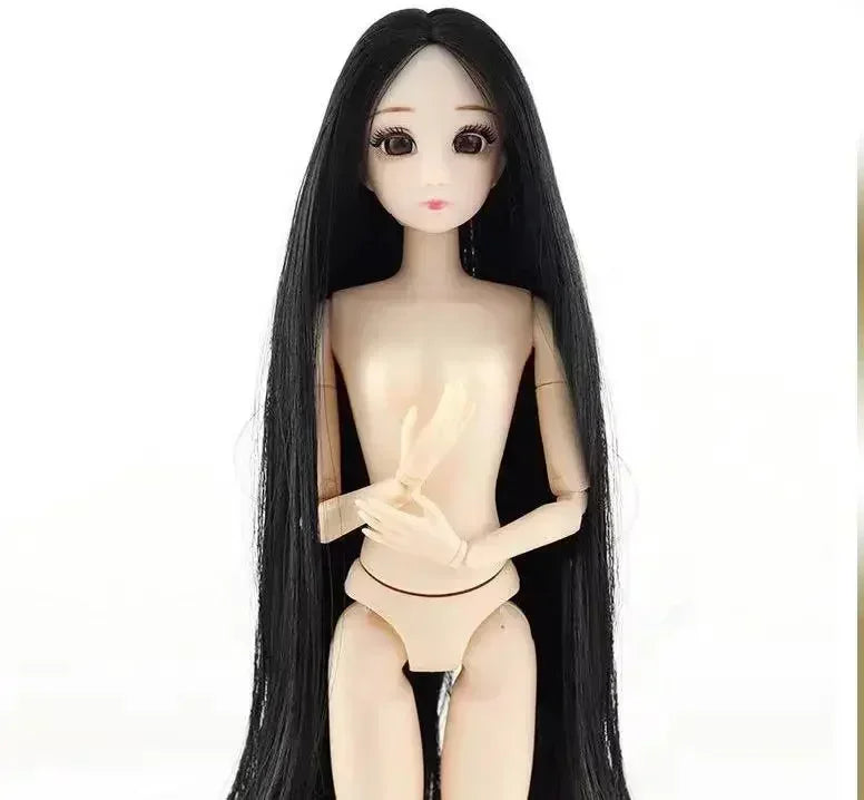 30cm BJD Doll 12-Joint 1/6 Girl Toy — Dress, 3D Eyes, Clothes & Shoes, Kids Gift for Girls