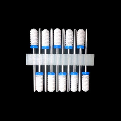 10PCS Ceramic Nail Drill Bits - Rotary Milling Cutters for Gel Polish Removal & Nail Grinding Machine Accessories