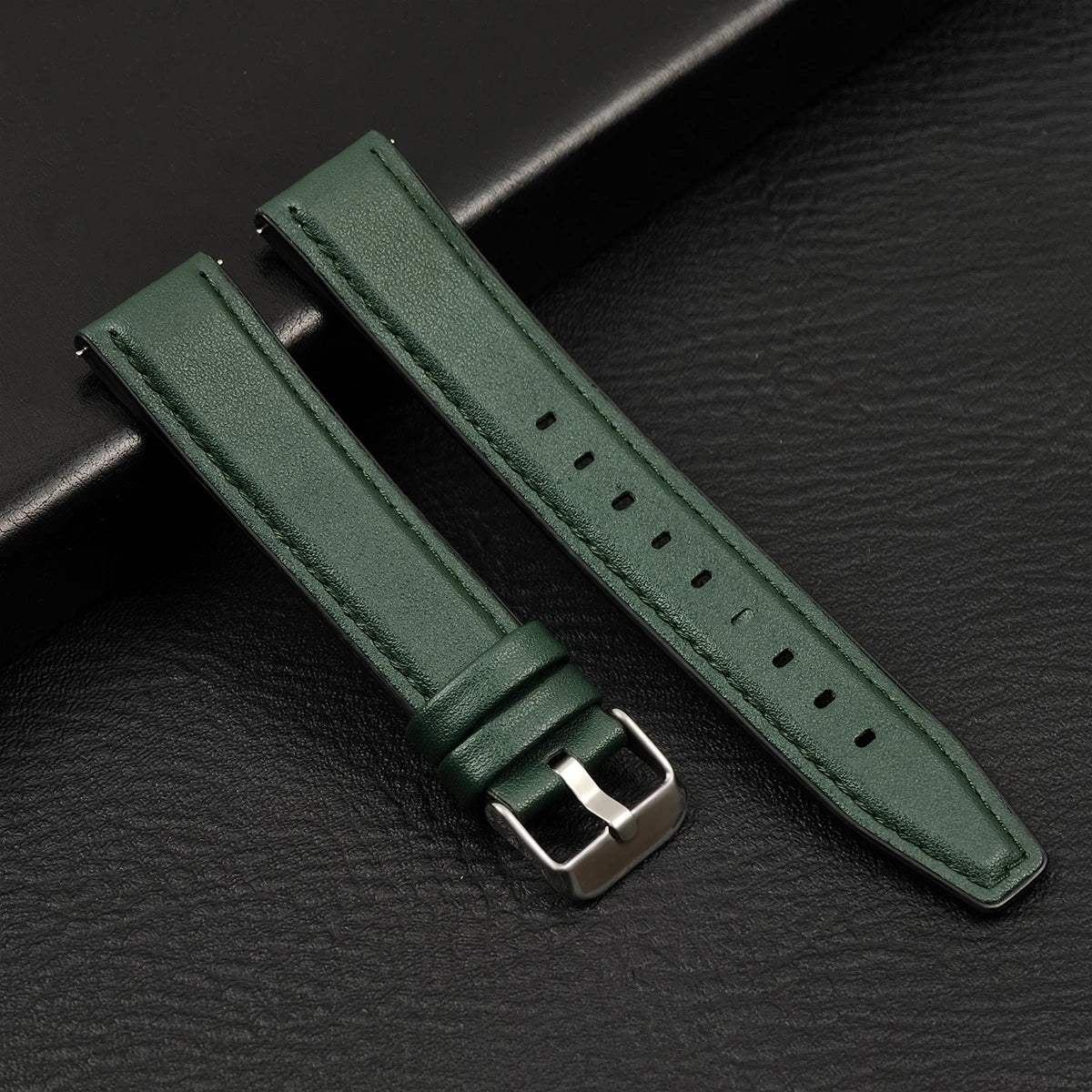 Leather Watch Strap 20mm/22mm - Vintage Replacement Band for Samsung Galaxy Watch 7/6/5/4 and Xiaomi Redmi Watch 3 Lite/Active