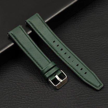 Leather Watch Strap 20mm/22mm - Vintage Replacement Band for Samsung Galaxy Watch 7/6/5/4 and Xiaomi Redmi Watch 3 Lite/Active