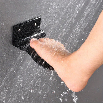 Bathroom Shower Footrest – Wall-Mounted Aluminium Alloy Pedestal Footstool, Anti-Slip Foot Pedal in Black or Silver