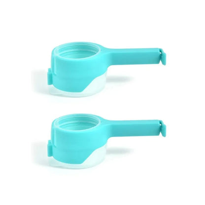 Food Storage Bag Clips with Pour Spouts - Kitchen Chip Sealer Clips, Plastic Cap for Freshness