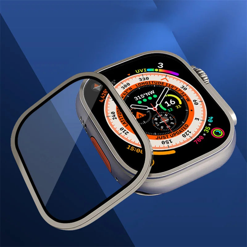 Aluminum Alloy Case with Tempered Glass – Anti-Scratch Screen Protector for Apple Watch Ultra 2 49mm & iWatch Ultra 49mm