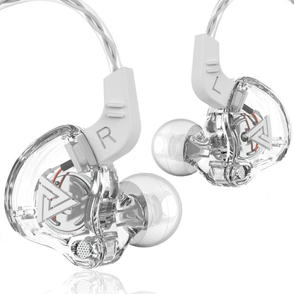 QKZ AK6 In-Ear Earphones - 6 Dynamic Drivers, Stereo Headphones with Mic, Sports HIFI Subwoofer Monitor Earbuds