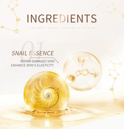 50g Snail Face Cream – Hydrating Hyaluronic Acid Moisturizer, Smooths Dry Rough Skin, Nourishing Essence Skincare for Soft Radiant Face Cream