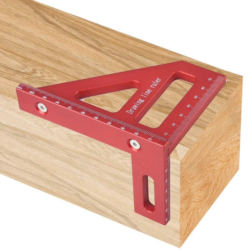 3D Multi-Angle Measuring Ruler – 45/90 Degree Plastic Carpentry Square Protractor & Miter Triangle Layout Tool