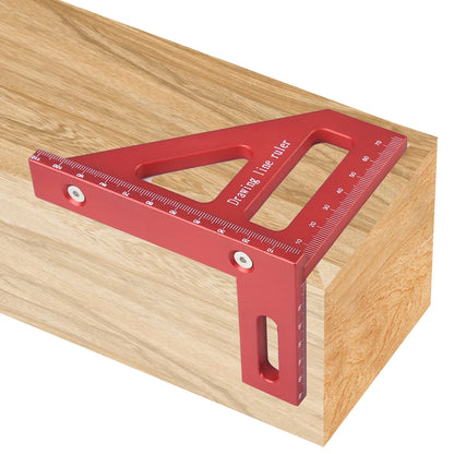 3D Multi-Angle Measuring Ruler – 45/90 Degree Plastic Carpentry Square Protractor & Miter Triangle Layout Tool
