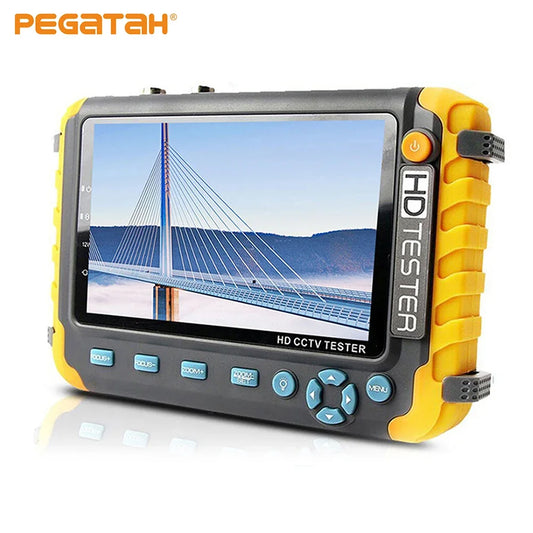 8MP CCTV Tester 5-Inch Monitor – 4K AHD/CVI/TVI/CVBS Camera Tester with HDMI & VGA Input, Mini CFTV Display