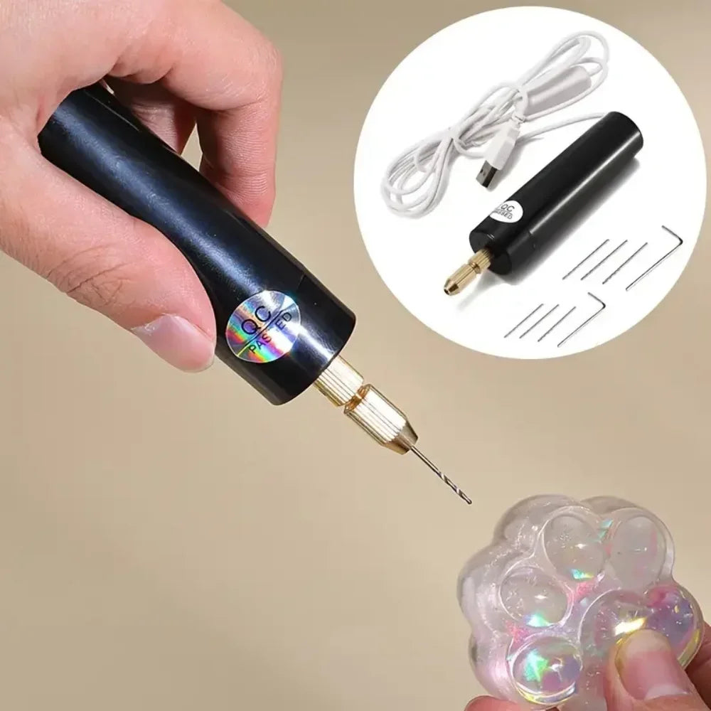 Handheld Mini USB Electric Drill Tool – DIY Engraving Pen for Epoxy Resin, Jewelry Making & Wood Craft